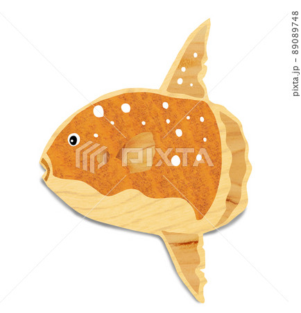 海中の子沢山 高速移動のマンボウのイラスト素材 0748