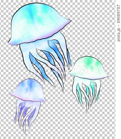 海中でプカプカゆったりクラゲ 海中でプカプカゆったりクラゲ 89089787