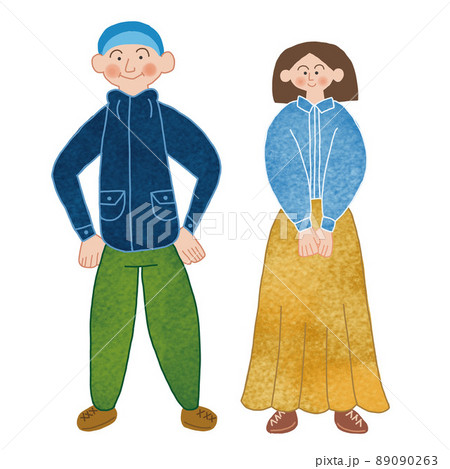 恋人 夫婦のイラスト素材