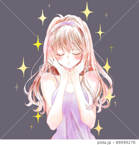 うっとりしている女性 キラキラ うっとりしている女性 キラキラ 89090276