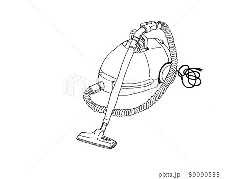 Vacuum Cleaner Hand Drawn Sketch Icon. Stock Vector - Illustration of  electrical, cord: 110464238