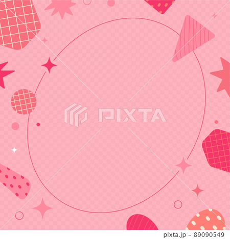 最小的流行彩色抽象框架材料 89090549