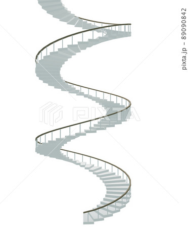 螺旋階段のイラスト素材