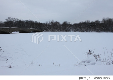 雪のカーネギー湖 雪のカーネギー湖 89091695