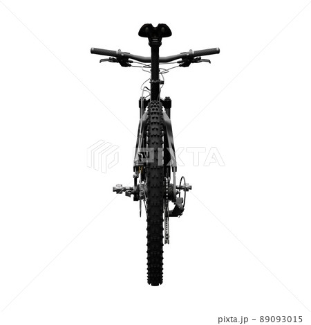 Black mountain bike on an isolated white background. 3d rendering. Black mountain bike on an isolated white background. 3d rendering. 89093015
