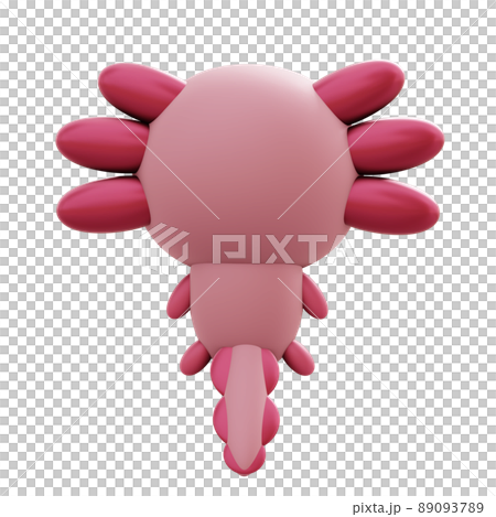 cartoon 3D illustration of Cute Axolotl cartoon 3D illustration of Cute Axolotl 89093789