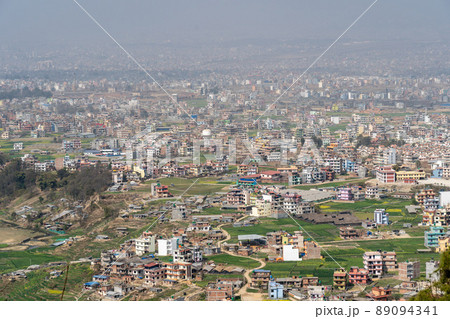 Smog Covered Kathmandu Cityscape 89094341