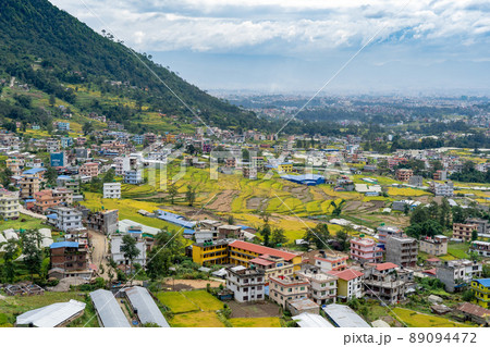 Rice Fields and Kathmandu City 89094472
