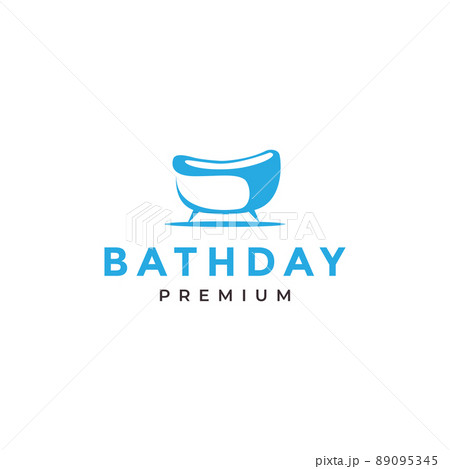 bathtub modern shape logo design vector graphic symbol icon illustration creative idea 89095345