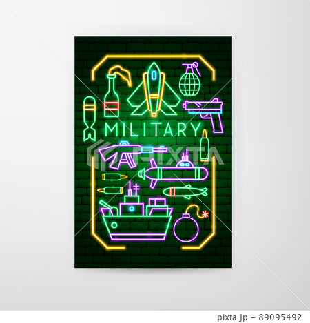 Military Neon Flyer Military Neon Flyer 89095492