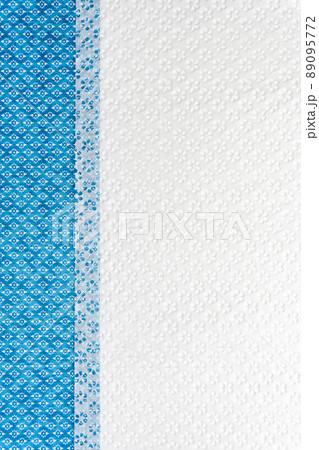 青い友禅和紙と透かし和紙の背景 89095772