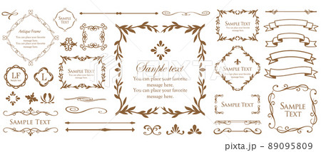 391ページ！美しいデザイン古書　装飾デザイン　イラストデザイン集 洋書 古書 西洋のイラスト素材 - PIXTA