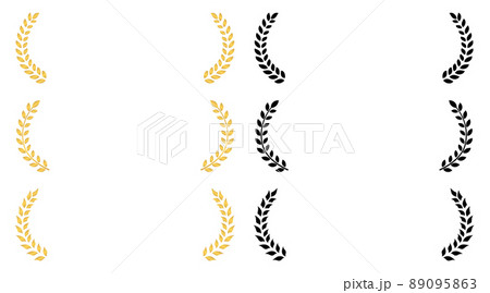 金と黒の月桂樹フレームセット 金と黒の月桂樹フレームセット 89095863