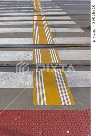 Zebra Crossing Tram Tracks Zebra Crossing Tram Tracks 89096510