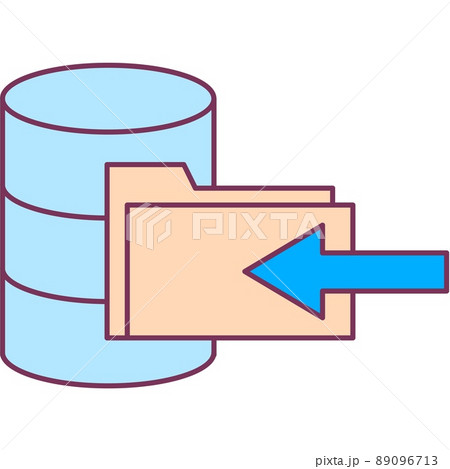 Data backup icon digital cloud database vector 89096713