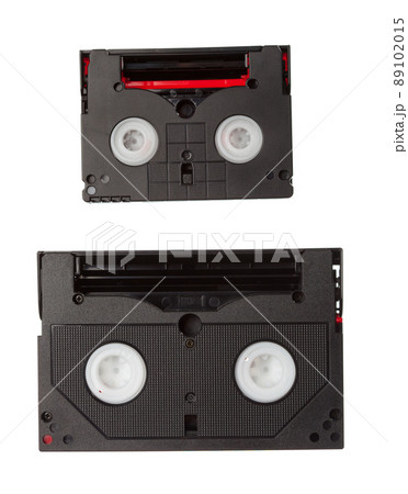 minidv and hi8 tapes isolated on white minidv and hi8 tapes isolated on white 89102015