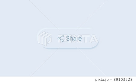 Share button template in neumorphism style. Vector illustration on white background Share button template in neumorphism style. Vector illustration on white background 89103528