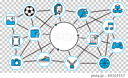 NFTのかわいいイメージイラスト 16:9 白バック 文字なし NFTのかわいいイメージイラスト 16:9 白バック 文字なし 89103557