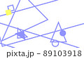 幾何学模様の背景素材(白紫黄色) 89103918