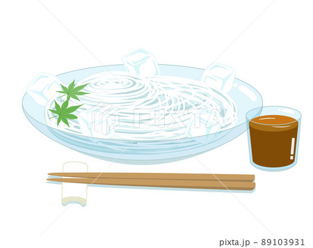 素麺をイメージしたイラスト 89103931
