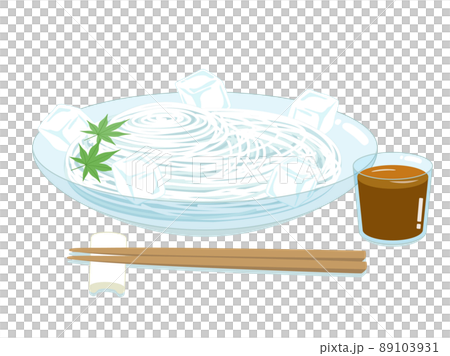 素麺をイメージしたイラスト 89103931
