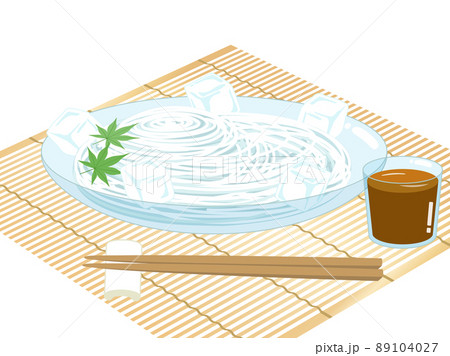 素麺をイメージしたイラスト 89104027