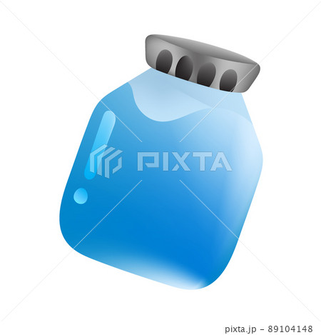 sparkling glass jar, doodle icon drawing 89104148
