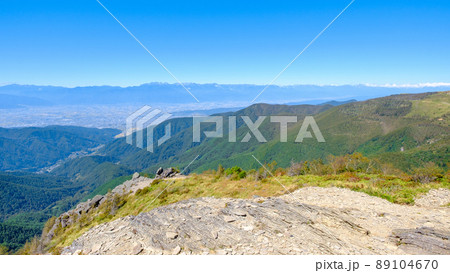 美ヶ原トレッキング：王ヶ鼻からの眺め 89104670