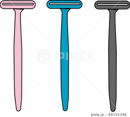 可愛いT字カミソリのイラスト素材 89105386