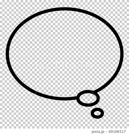 丸い吹き出し(思う)のイラスト 89106527