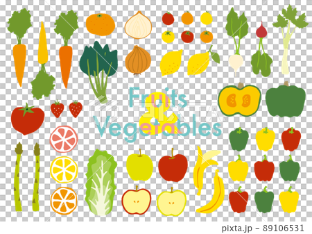 野菜と果物のイラスト素材 89106531