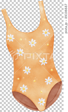 Woman resting, surfing internet and working with computer on beach.Freelance, work from anywhere in world watercolor 89106687