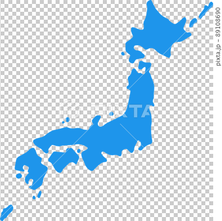 Simple map of Japan (blue) Simple map of Japan (blue) 89108690