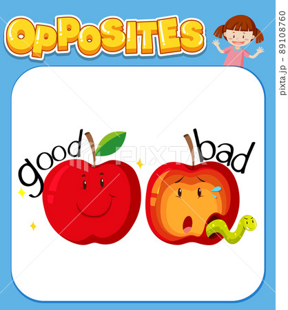 Opposite words for good and bad 89108760