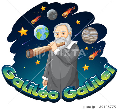 Portrait of Galileo Galilei in cartoon style Portrait of Galileo Galilei in cartoon style 89108775