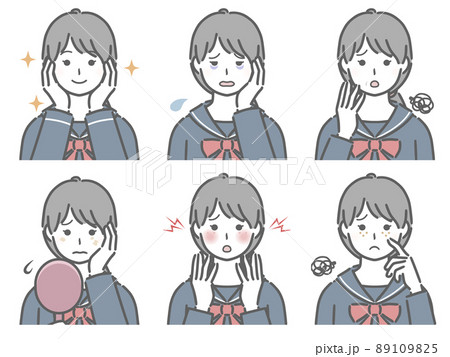 顔の肌に関する色々　女子学生 89109825