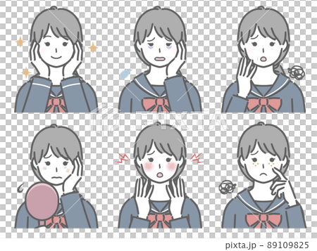 顔の肌に関する色々　女子学生 89109825