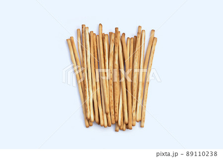 Bread sticks on white background 89110238