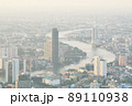 Riverview seen from MahaNakhon Skywalk in Bangkok 89110938