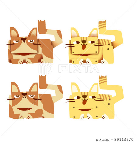 動物 イラスト 猫 ネコ かわいい 絵本 子どものイラスト素材