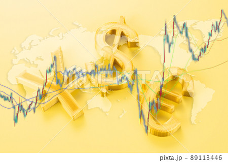 円 ドル ユーロ 為替のイメージ 89113446