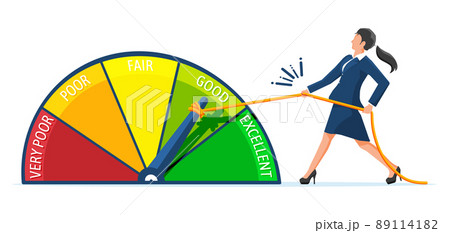 Businesswoman Changing Personal Credit Information 89114182