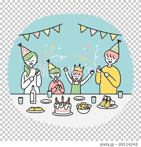 Birthday party illustration Birthday party illustration 89114248