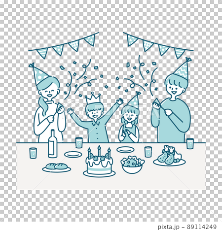 Birthday party illustration 89114249