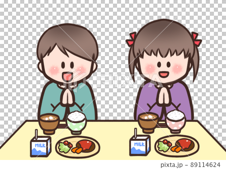 ご飯を食べるこどもたち ご飯を食べるこどもたち 89114624