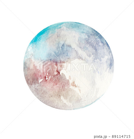 冥王星の水彩イラスト　準惑星　背景イラスト 89114715