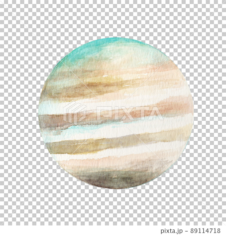 木星の水彩イラスト　惑星　背景イラスト 89114718