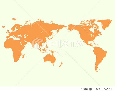日本を真ん中にした世界地図のイラスト素材 [89115271] - PIXTA