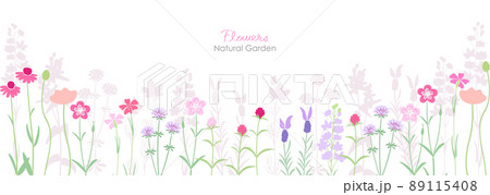 ナチュラルな可愛いピンク系草花 89115408