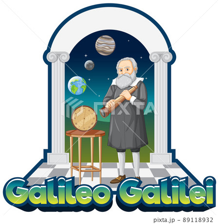 Portrait of Galileo Galilei in cartoon style 89118932